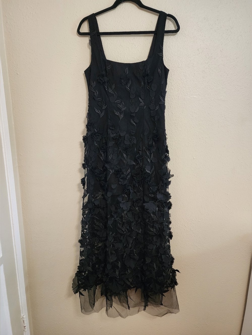 Show Me Your Mumu Stephanie Black 3D Floral Dress M Wedding Party Prom Formal - Picture 8 of 12